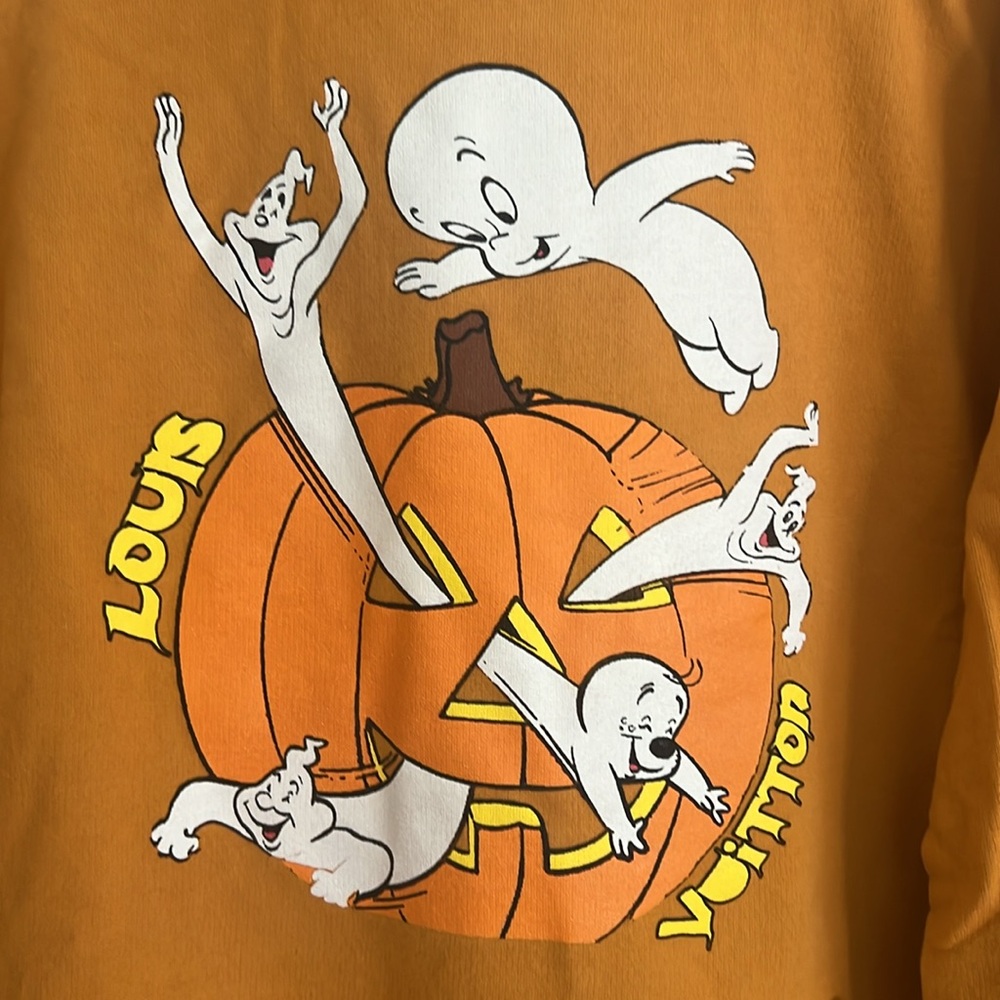 Mega Yacht Spooky Casper Hoodie LV Size Extra Large XL Orange Halloween